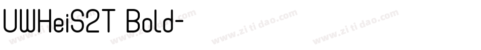 UWHeiS2T Bold字体转换